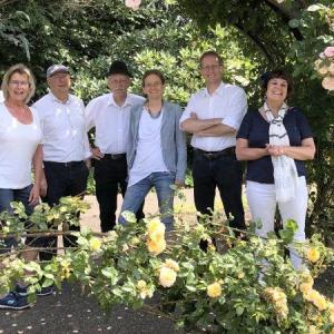 groepsfoto in Rosarium